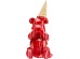 Διακοσμητικό Επιτραπέζιο  Sitting Gelato Bear Κόκκινο 18*17*37εκ. - Κόκκινο