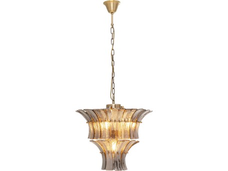 Φωτιστικό Οροφής  Venezia Γυαλί Γκρι 50*50*46εκ. - Γκρι