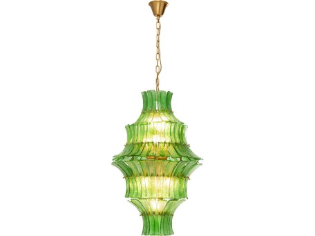 Φωτιστικό Οροφής  Venezia Γυαλί Πράσινο 53*53*76εκ. - Πορτοκαλί