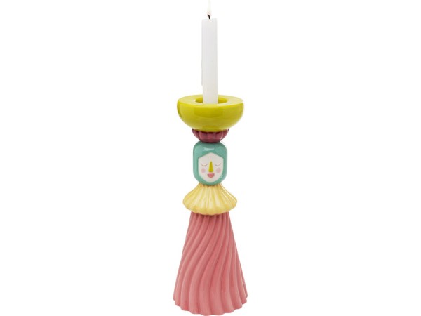 Κηροπήγιο Ballerina Κεραμικό Πολύχρωμο  12*12*32εκ. - Πολύχρωμο