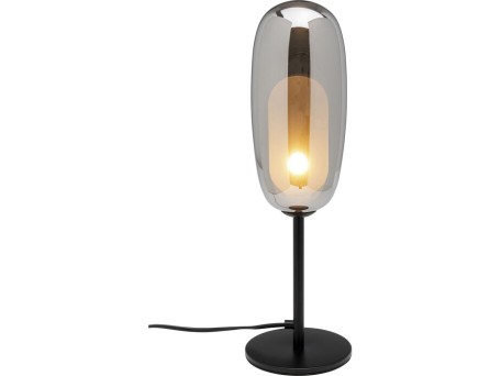 Φωτιστικό Επιτραπέζιο  Columbo Γυαλί Ασημί 12*12*39εκ. - Ασημί