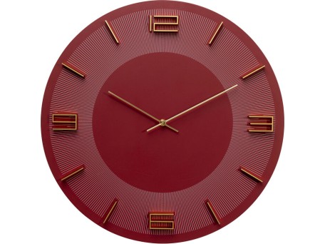Wall Clock Leonardo Red/Gold Ø49cm - Κόκκινο