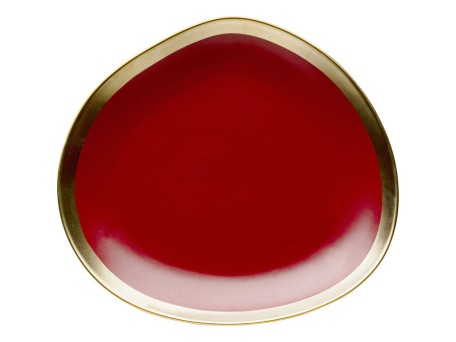 Πιάτο Dessert Plate Vibrations Κεραμικό Κόκκινο 20.5*21*2.5εκ. - Κόκκινο
