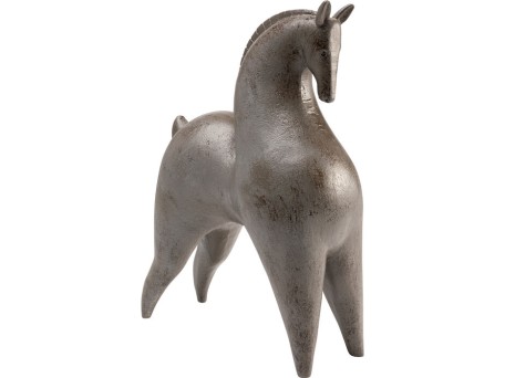 Διακοσμητικό Επιτραπέζιο  Horse Κεραμικό Γκρι/Καφέ 22*11*30εκ. - Γκρι