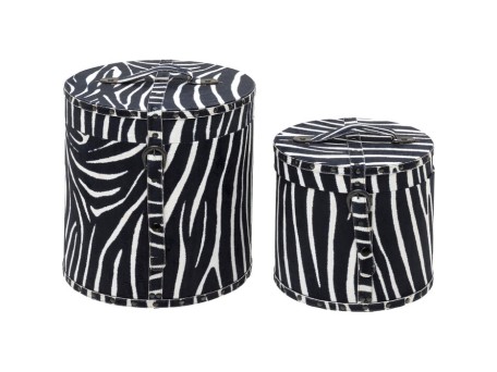 Μπαούλα  Wild Animal Zebra (2/Set) Ασπρόμαυρα - Ασπρόμαυρο