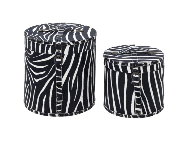 Μπαούλα  Wild Animal Zebra (2/Set) Ασπρόμαυρα - Ασπρόμαυρο