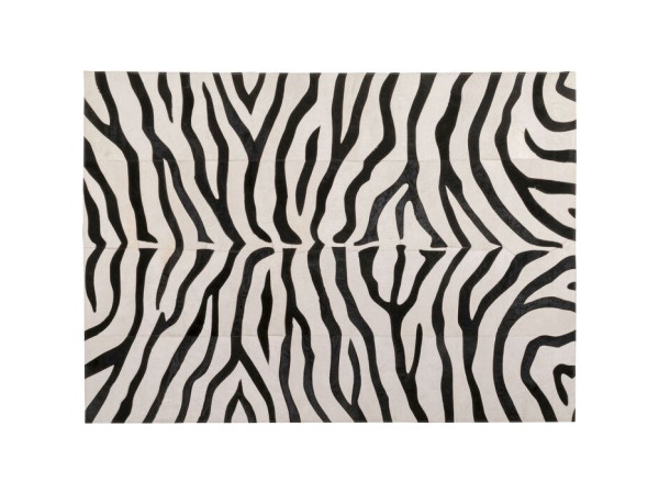 Χαλί Zebra Δέρμα Ασπρόμαυρο 200*300*0.5εκ. - Ασπρόμαυρο