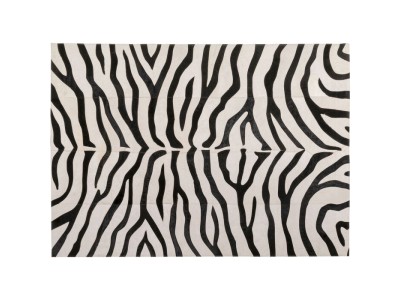 Χαλί Zebra Δέρμα Ασπρόμαυρο 170x240x0.5εκ. - Ασπρόμαυρο