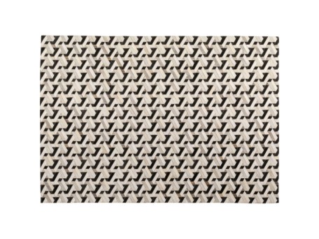 Χαλί Maze Δέρμα Ασπρόμαυρο 200x300εκ. - Ασπρόμαυρο