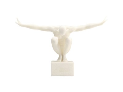 Διακοσμητικό Επιτραπέζιο  Αθλητής Μάρμαρο Λευκό 50*16*34εκ. - Λευκό