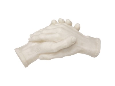 Διακοσμητικό Επιτραπέζιο Shake Hands Μάρμαρο Λευκό 25*13*9εκ. - Λευκό