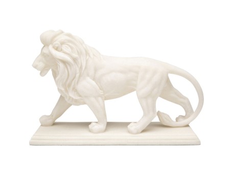 Διακοσμητικό Επιτραπέζιο  Lion Μάρμαρο Λευκό 31*10*20εκ. - Λευκό