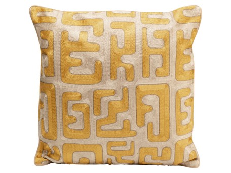 Μαξιλάρι  Meander Gold Ύφασμα Κίτρινο 50x15x50εκ. - Κίτρινο