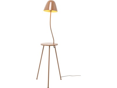 Φωτιστικό Δαπέδου Table Μεταλλικό Μπεζ 30x30x142εκ. - Μπεζ
