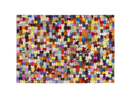 Χαλί Puzzle Δέρμα Πολύχρωμο 170x240εκ. - Πολύχρωμο