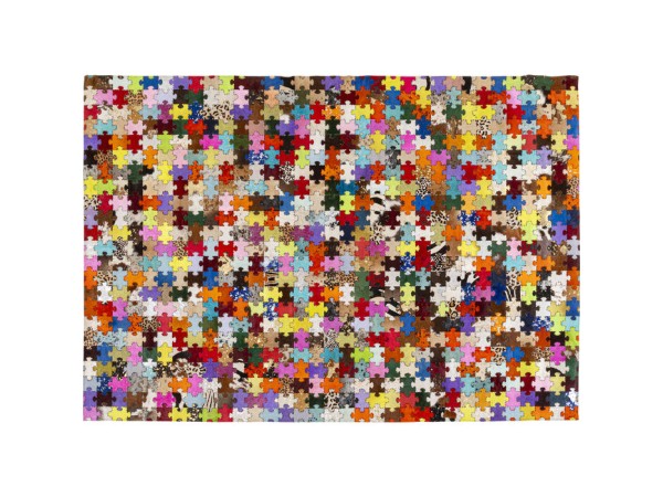 Χαλί Puzzle Δέρμα Πολύχρωμο 170x240εκ. - Πολύχρωμο Χαλί Puzzle Δέρμα Πολύχρωμο 170x240εκ. - Πολύχρωμο