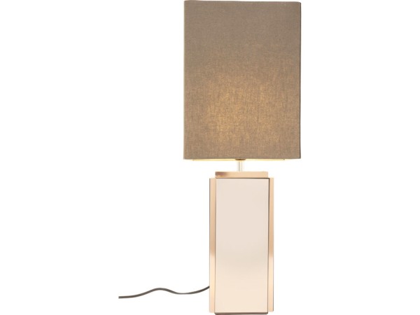 Φωτιστικό Επιτραπέζιο  Cube Καθρέφτης Μπεζ 22*22*59εκ. - Καθρέφτης