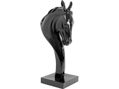Διακοσμητικό Δαπέδου Horse Head Fiberglas Μαύρο 60*80*180εκ. - Μαύρο