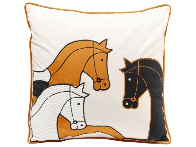 Μαξιλάρι Horse Trio Πορτοκαλί 45*15*45εκ. - Πορτοκαλί