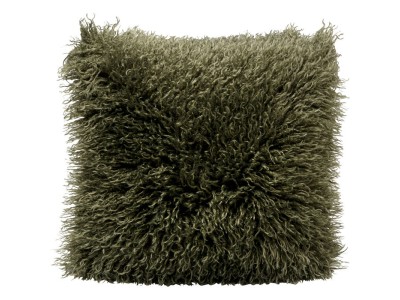 Μαξιλάρι  Gizzly Γούνα Πράσινη 45*15*45εκ. - Πορτοκαλί