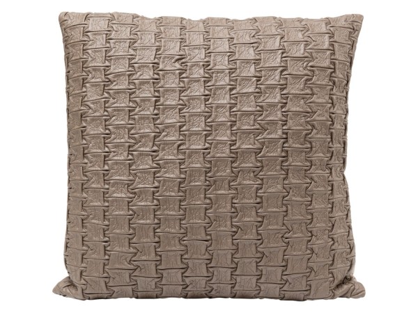 Μαξιλάρι  Posy Δερματίνη Γκρι/Μπεζ  45*15*45εκ. - Γκρι