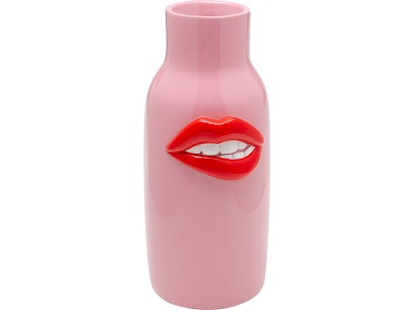 Βάζο Cheeky Lips Neck Κεραμικό Ροζ 13x15x31.5εκ. - Ροζ