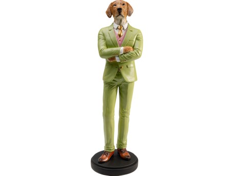 Διακοσμητικό Επιτραπέζιο  Gentleman Dog Κεραμικό Πράσινο  16.5x15x51εκ. - Πράσινο