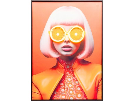 Πίνακας  Lady Sunglasses  LED Πολύχρωμος 50x3.8x70εκ. - Πολύχρωμο