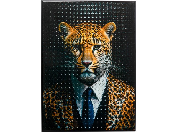 Πίνακας Καμβάς Mister Leopard Μαύρος 50x3x70εκ. - Μαύρο Πίνακας Καμβάς Mister Leopard Μαύρος 50x3x70εκ. - Μαύρο