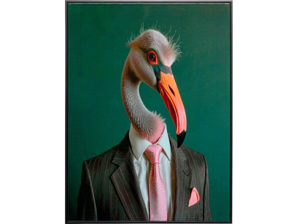 Πίνακας Καμβάς Mister Flamingo Πράσινος 45x2.5x60εκ. - Πολύχρωμο Πίνακας Καμβάς Mister Flamingo Πράσινος 45x2.5x60εκ. - Πολύχρωμο