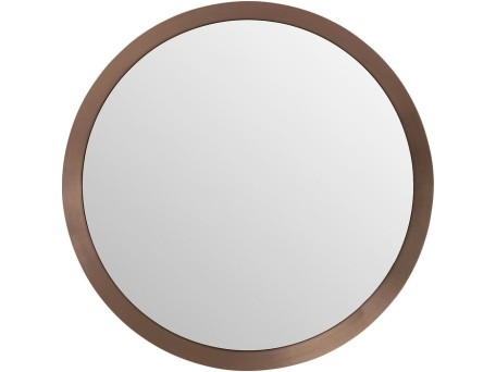 Καθρέφτης Τοίχου Arezzo Coffee Μεταλλικός/Γυαλί Μπρονζέ  100x6,5x100εκ. - Μπρονζέ