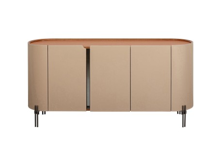 Μπουφές Tango  Δερματίνη Μπεζ 150x40x75 εκ. - Μπεζ