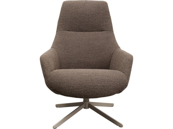 Πολυθρόνα Περιστρεφόμενη Mimi Γκρι Ύφασμα 76x81x100 εκ. - Γκρι