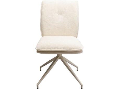 Καρέκλα Περιστρεφόμενη Hilla Ύφασμα  Λευκό 61x47x85 εκ. - Λευκό