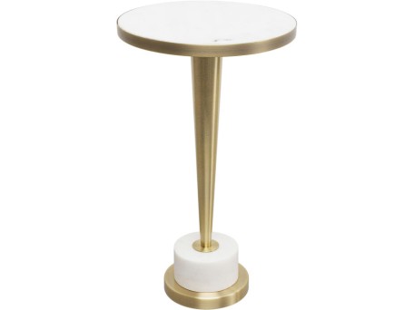 Τραπέζι Βοηθητικό  Coney Λευκό Μάρμαρο 30*30*55εκ. - Χρυσό