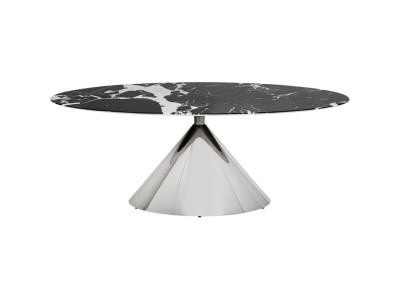 Τραπέζι  Mambo Κεραμικό Μαύρο 200x100x75εκ. - Μαύρο