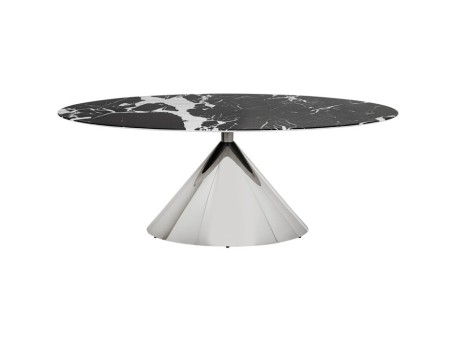 Τραπέζι  Mambo Κεραμικό Μαύρο 200x100x75εκ. - Μαύρο