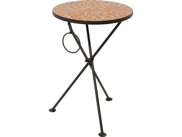 Τραπέζι Βοηθητικό Clack Mosaic Γυαλί/Μεταλλικό Πορτοκαλί 35x35x53εκ. - Πορτοκαλί Τραπέζι Βοηθητικό Clack Mosaic Γυαλί/Μεταλλικό Πορτοκαλί 35x35x53εκ. - Πορτοκαλί