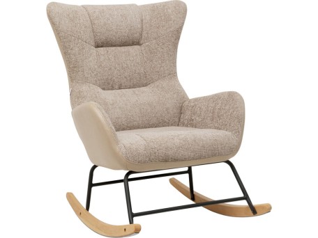 Πολυθρόνα Κουνιστή Romeo Ύφασμα Μπεζ 74*90*100εκ. - Μπεζ