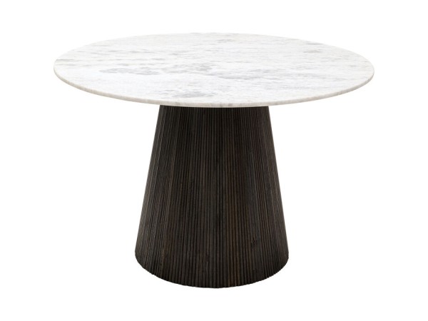 Τραπέζι Τραπεζαρίας Glenn Άσπρο Μάρμαρο Στρόγγυλο 115x115x75 εκ - Μαύρο Τραπέζι Τραπεζαρίας Glenn Άσπρο Μάρμαρο Στρόγγυλο 115x115x75 εκ - Μαύρο