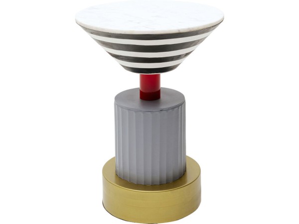 Τραπέζι Βοηθητικό  Memphis Soft Μάρμαρο Πολύχρωμο 35*35*48εκ. - Πολύχρωμο