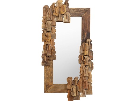 Καθρέφτης Τοίχου Be Mind Ξύλο Καφέ 90x8x160εκ. - Καφέ