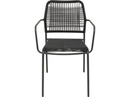 Καρέκλα Madagascar Μεταλλική Μαύρη 54*62*85εκ. - Μαύρο