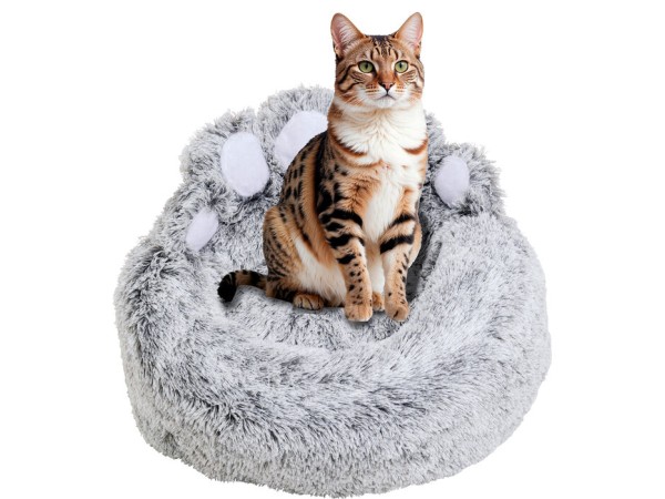 Κρεβάτι Κατοικίδιου Paw Γούνα Γκρι 60*60*20εκ. - Γκρι