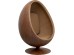 Swivel Armchair Eye Ball Walnut - Μπεζ
