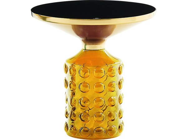 Τραπέζι Βοηθητικό Lolla Γυαλί/Μεταλλικό Κίτρινο 50x50x52εκ. - Μαύρο Τραπέζι Βοηθητικό Lolla Γυαλί/Μεταλλικό Κίτρινο 50x50x52εκ. - Μαύρο