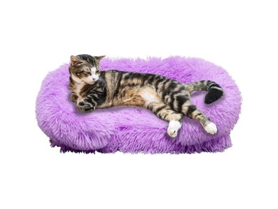 Κρεβάτι Κατοικίδιου  Fluffy Purple Γούνα Μωβ 50*40*13εκ. - Μωβ