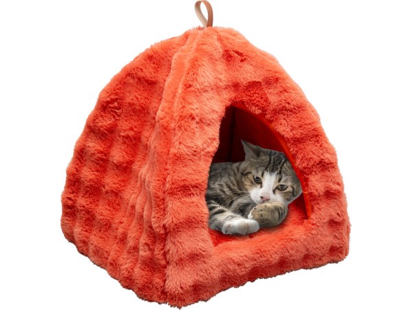 Κρεβάτι Κατοικίδιου Lulu Hut Γούνα Πορτοκαλί 45*45*45εκ. - Πορτοκαλί