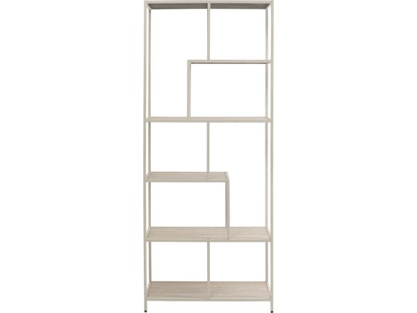 Βιβλιοθήκη  Loftie Μεταλλική Μπεζ 77x35x185εκ. - Μπεζ