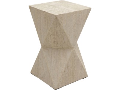 Τραπέζι Βοηθητικό  Luxury Triangle Κεραμικό Μπεζ 31*31*53εκ. - Μπεζ